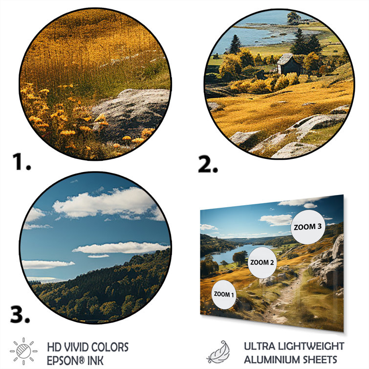 Ebern Designs Wisconsin Jackson Lake Landscapes Metal Wall Decor Set